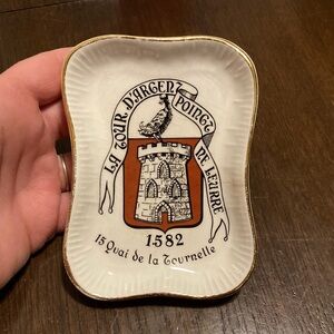 Restaurant La Tour D'Argent PointNe Leurre Dish Porcelain by Longchamp France